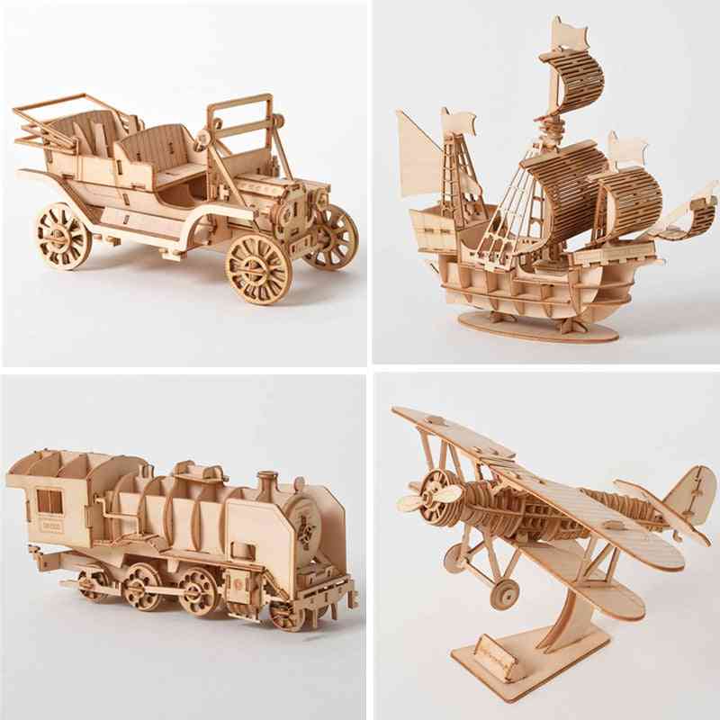 עבודת יד diy דגם עץ 3D לילדים / מבוגר