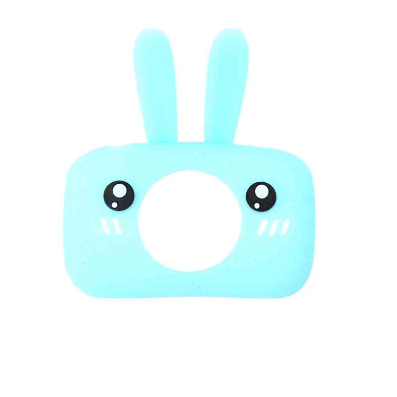 1pc Baby Cartoon Kamera Fall Kaninchen / Bär, Cartoon Kollokationskamera Gummi, weiche Schutzhülle Kappe Montessori Spielzeug
