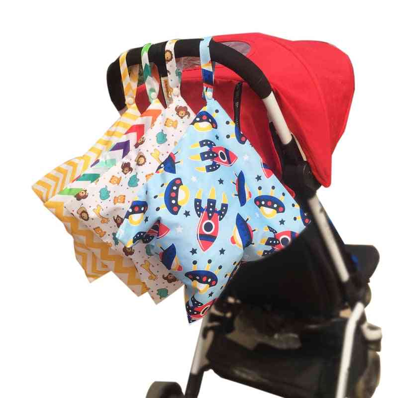 Detské plienkové tašky na plienky do kočíka, nepremokavé mamičkovské vrecká pre novorodencov