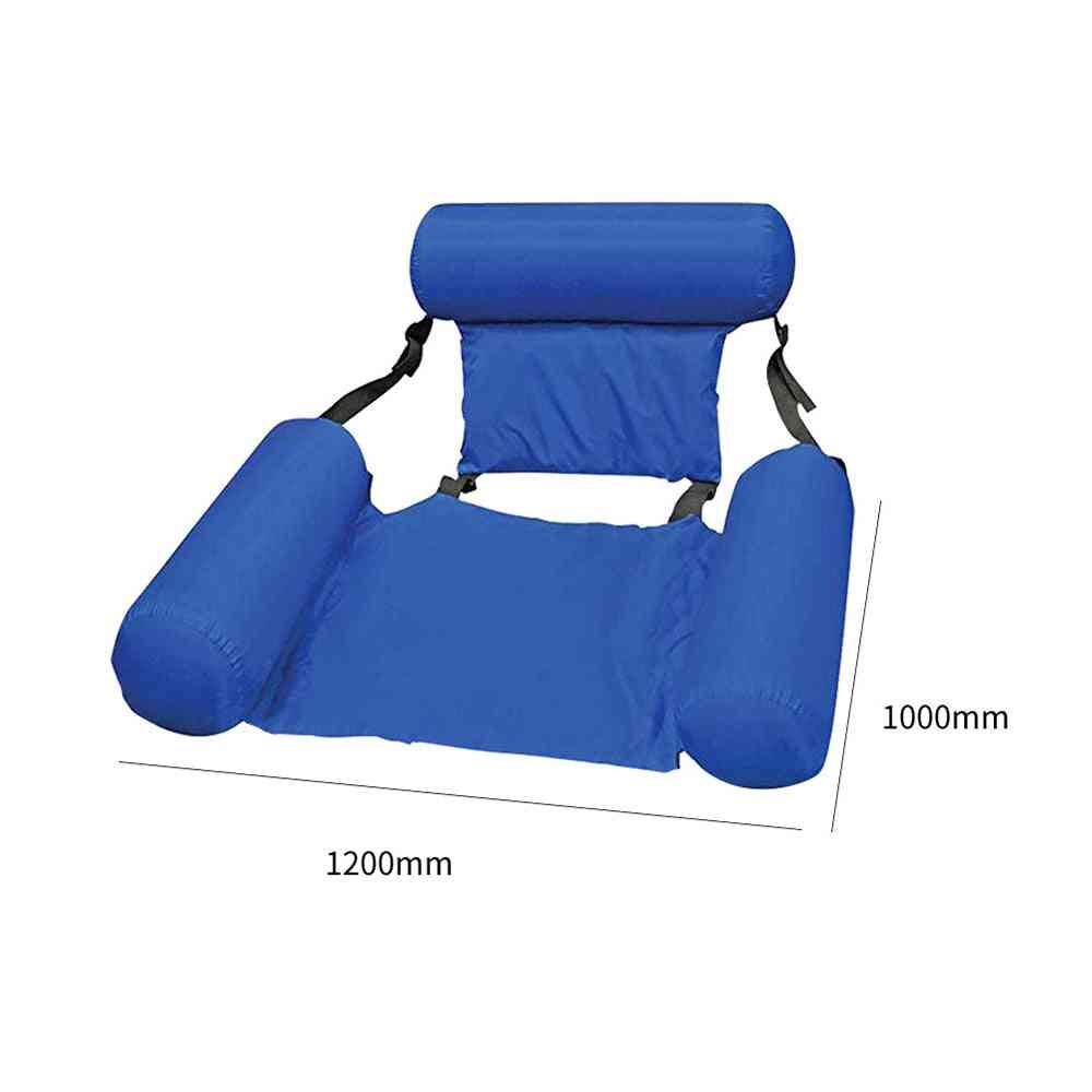 Natación silla flotante piscina niño adulto cama asiento agua juguetes, accesorios de piscina de anillo de playa ligero plegable