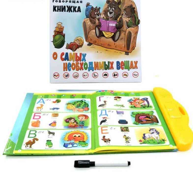 Zabawki do nauki dzieci maszyny do czytania alfabetu rosyjskiego dla dzieci, nauka języka angielskiego tablety dla dzieci książka edukacyjna (xy0928)