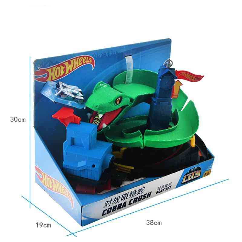Forma cobrei, pistă de curse pentru concurs de mașini de jucărie pentru copii (38 * 19 * 30cm)