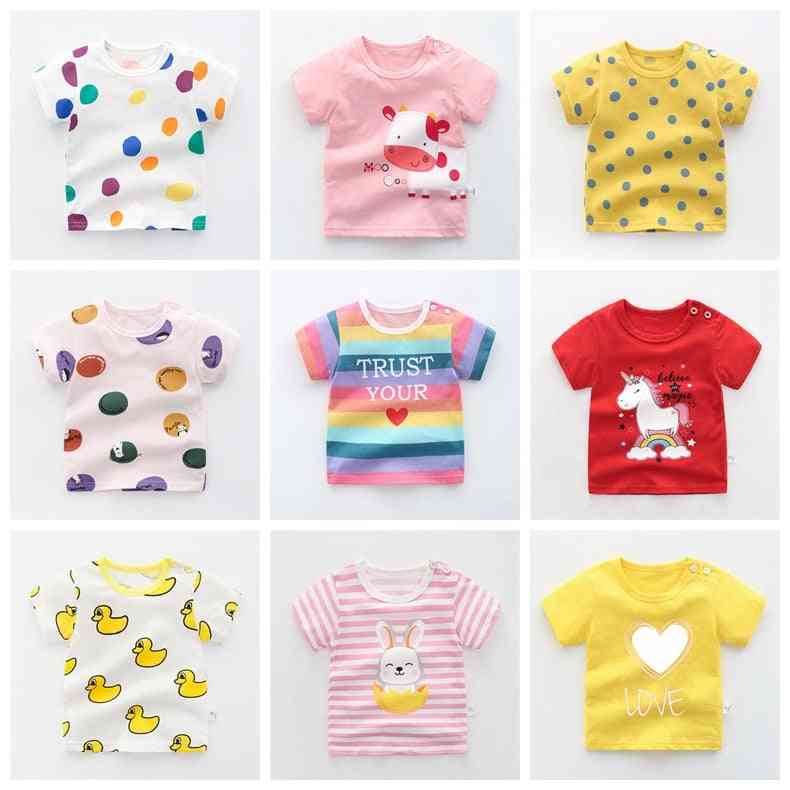 Cartoon Printed Short Sleeve T-shirts For Baby (9 Months)