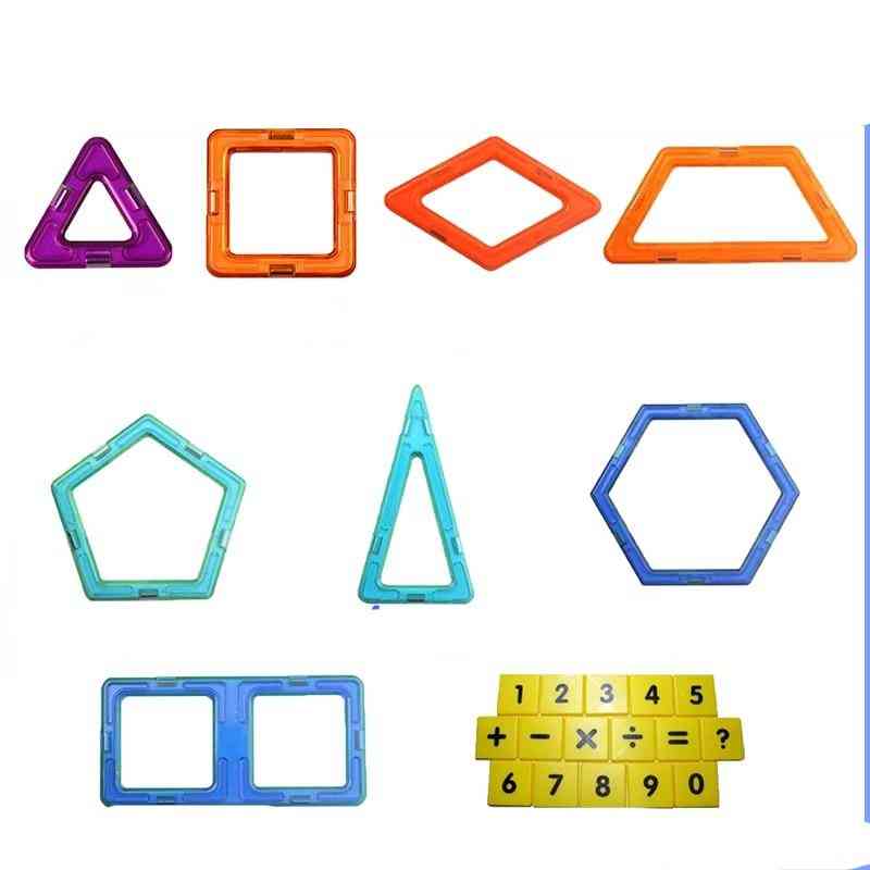 Marime mare design pătrat magnetic clădire constructie blocuri jucării pentru bebeluș Crăciun cadou de ziua de naștere (multicolor)
