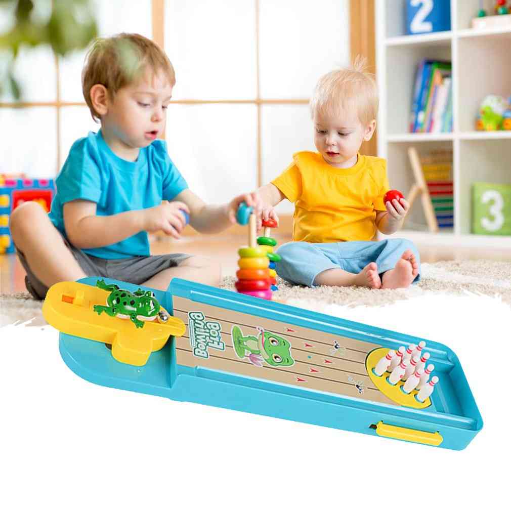 Juego de mesa de rompecabezas para niños - Mini juego de mesa de mármol interactivo de bolos juguetes -