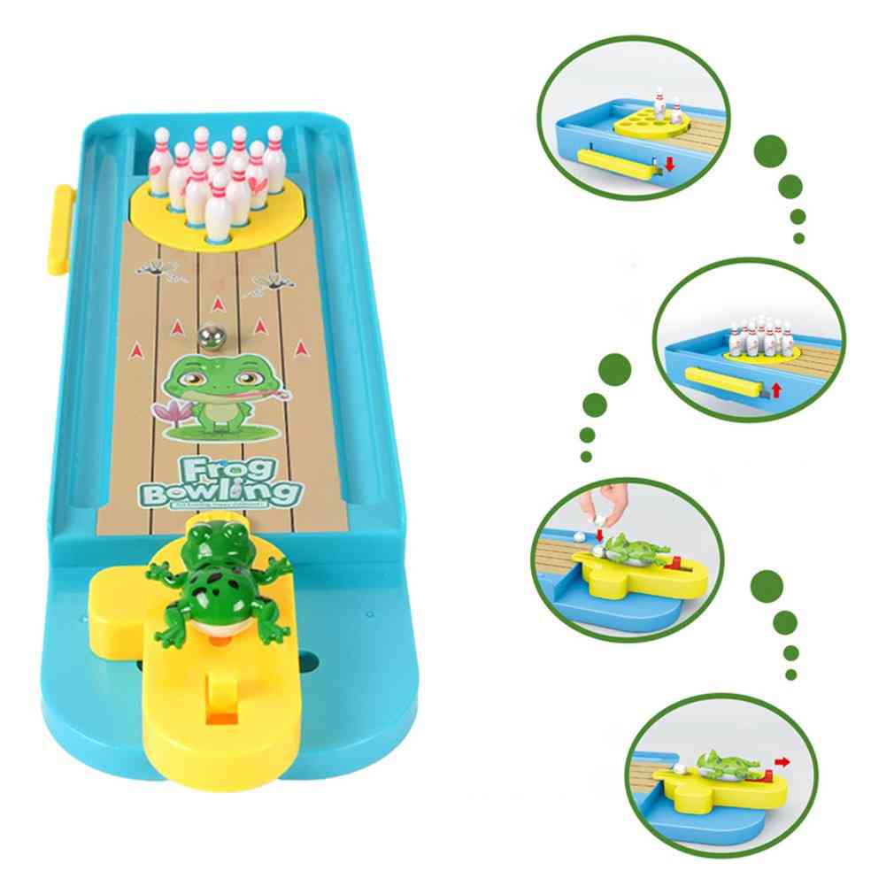 Jogo de tabuleiro de quebra-cabeça infantil - brinquedos de jogo de tabuleiro de mármore de mini boliche interativo