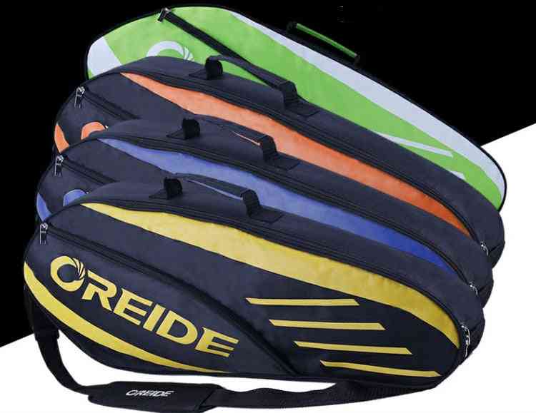Vízálló tollaslabda táska, ütő tenisz hátizsák 3-6 ütőhöz, egy váll, könnyű sport kiegészítők