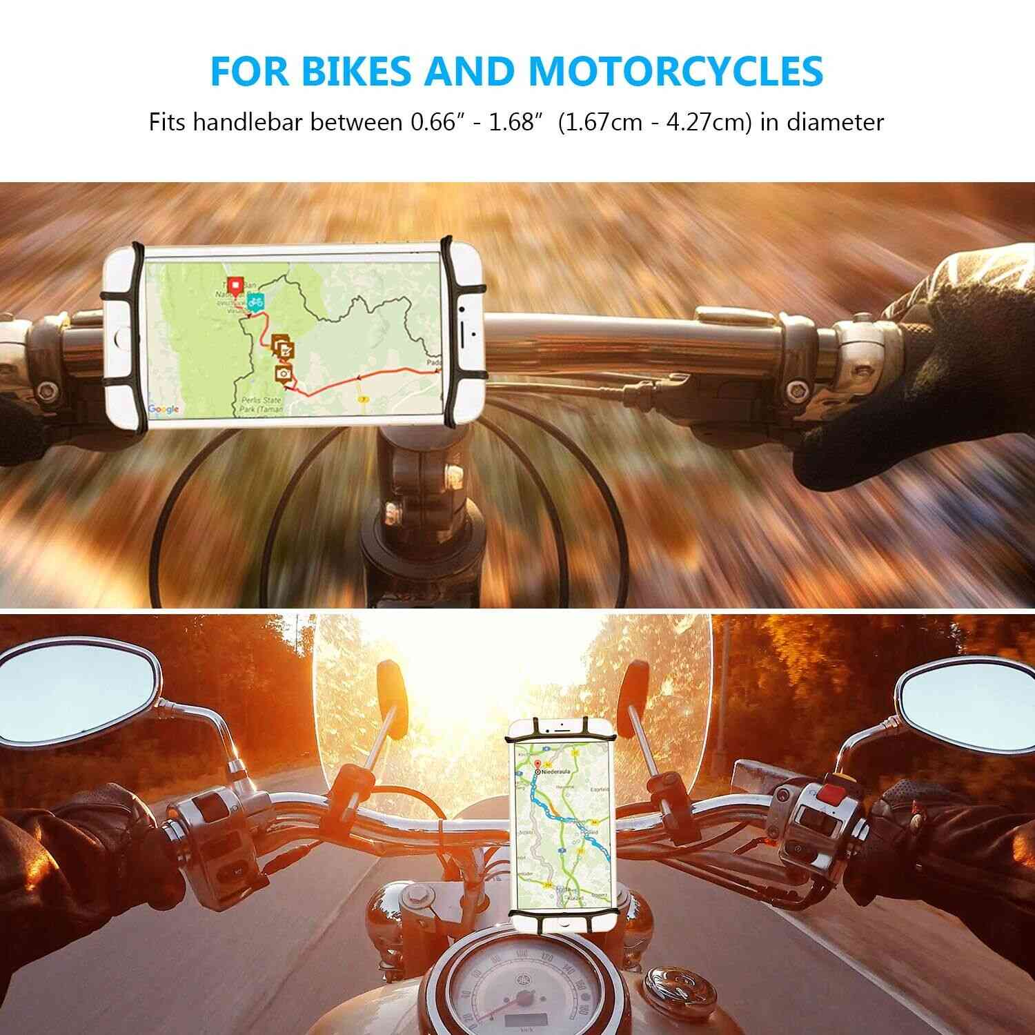 Kerékpár mobiltelefon tartó, szilikon motorkerékpár kerékpár kormány kormány állvány tartó iphone GPS készülékhez