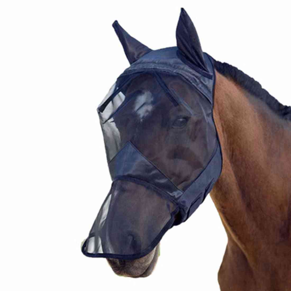 Anti-uv, Breathable Full Face Cover For Horse