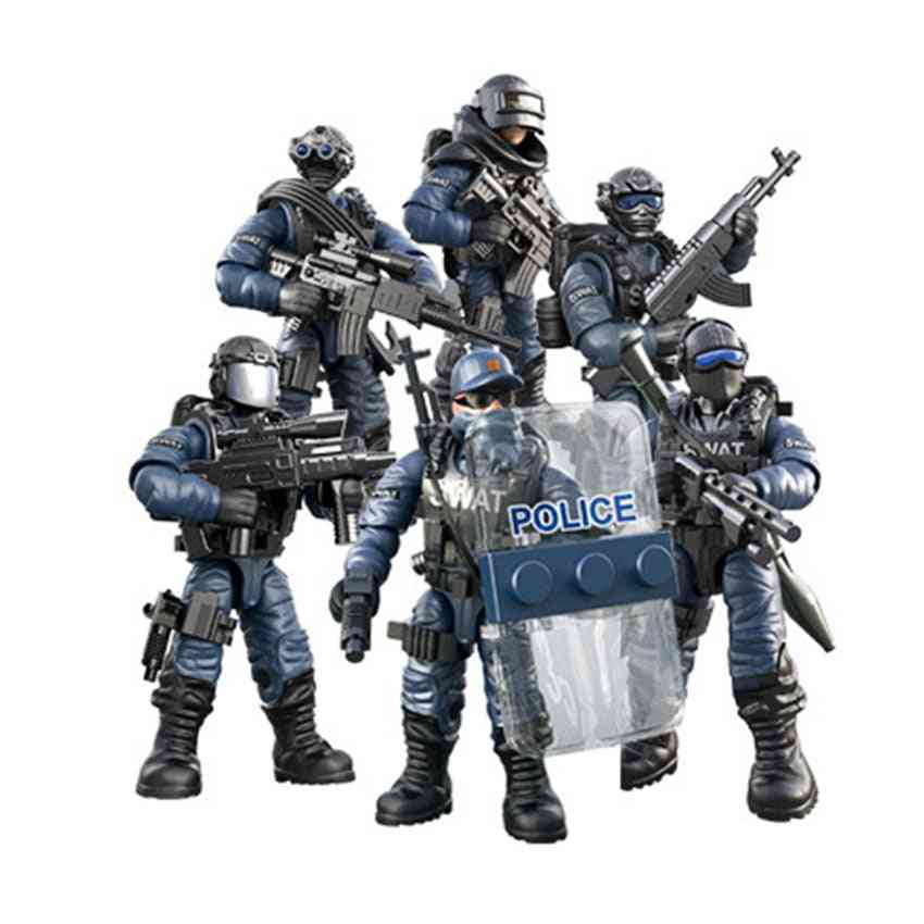 комплект мини войник, специални полицейски фигурки със строителни блокове