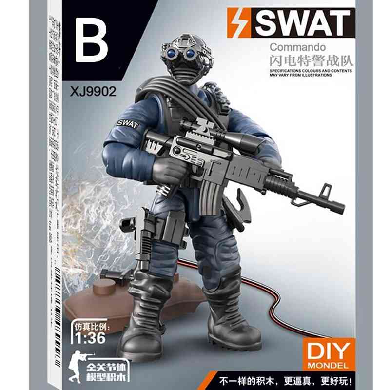 Mini Soldier Set, Swat Special Police Figurines With Building Blocks