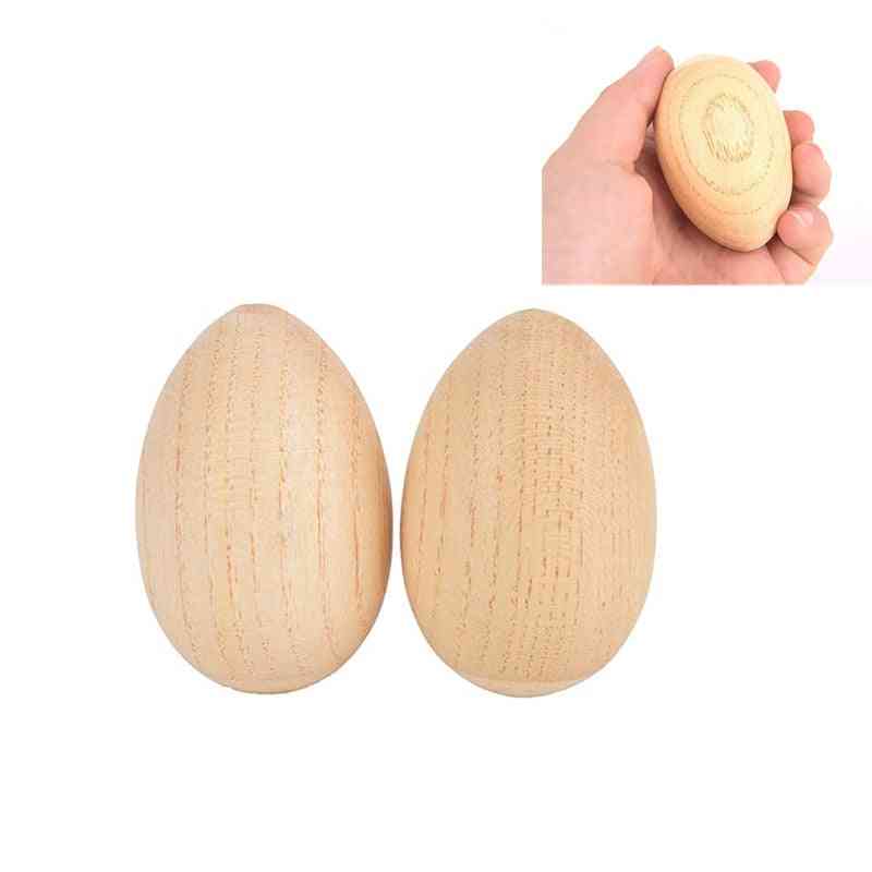 Wooden Egg Shakers, Musical Percussion Instruments Rhythm Rattle For Baby