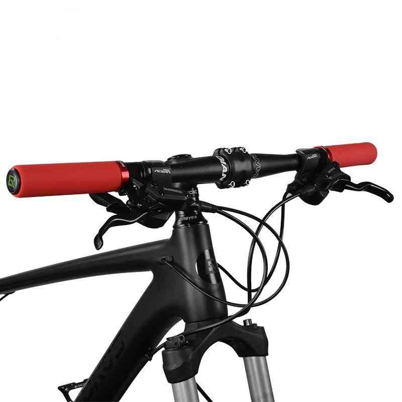 Polkupyörän ohjaustanko polkupyörä, mtb silikonisieni liukastumista estävät iskunvaimennetut pehmeät polkupyörän kahvat - punainen musta sieni