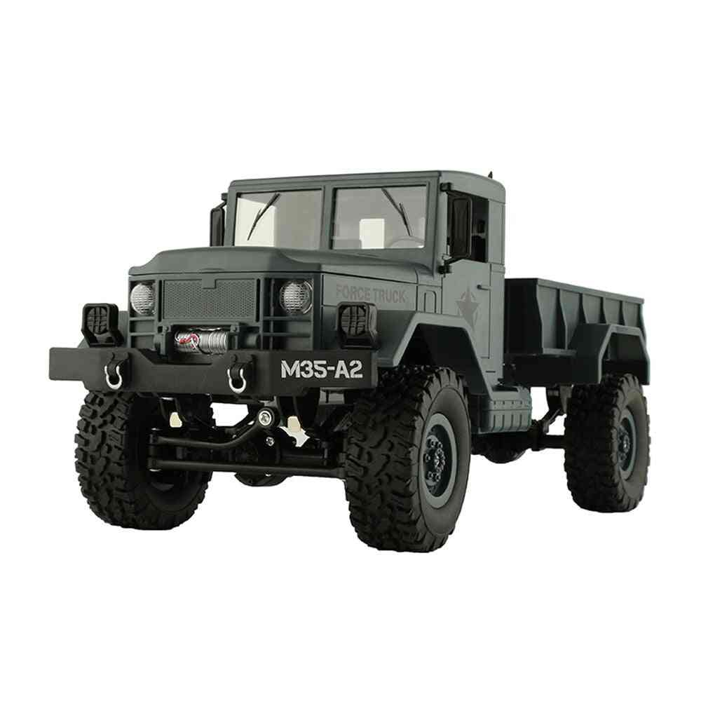 Auto-afstandsbediening, off-road raceauto, 2,4 GHz crawlers elektrische rc militaire vrachtwagen (legergroen)
