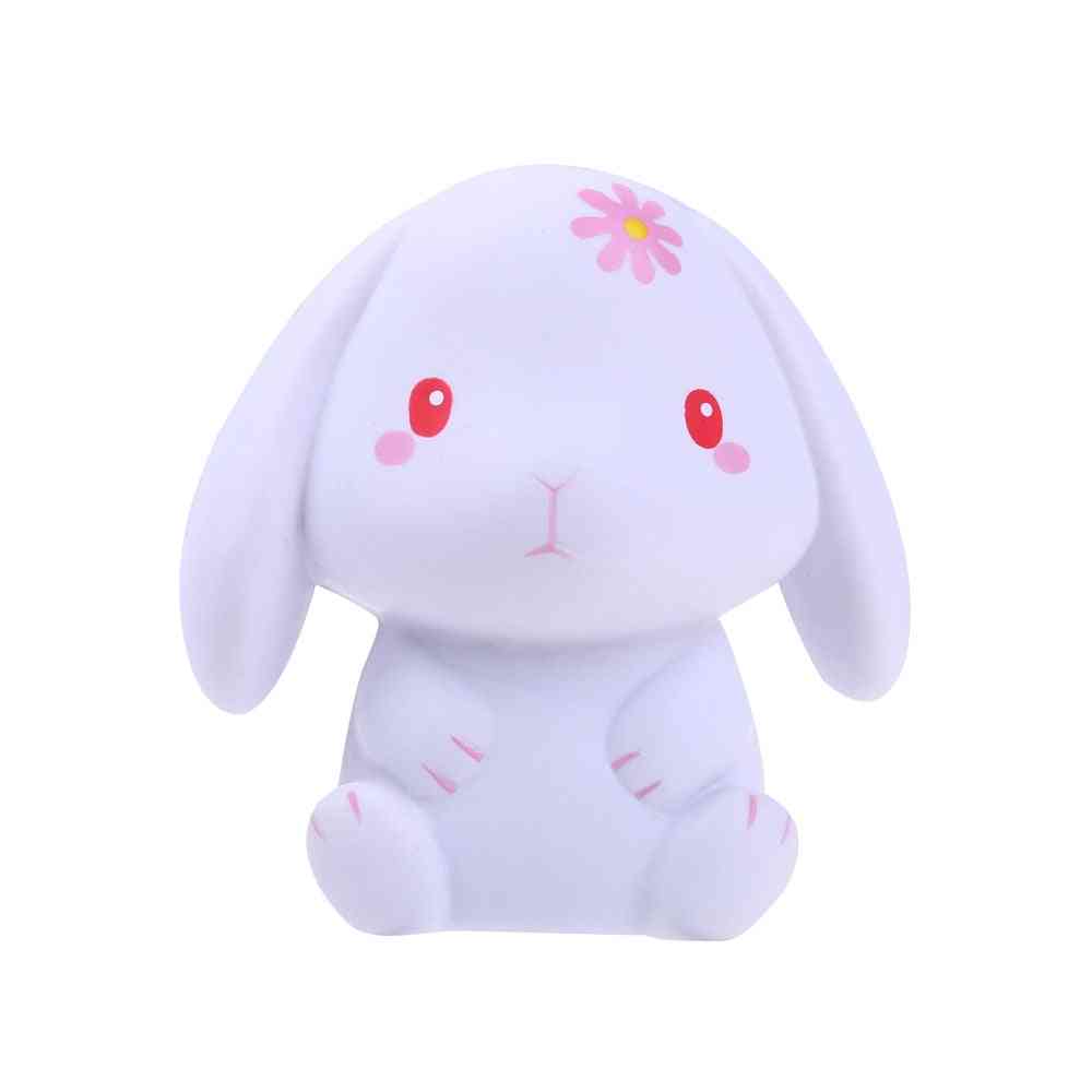 Squishy de conejo grande: lindo animal blando, crema perfumada de lento aumento creativo suave para aliviar el estrés divertido juguete para regalo para niños