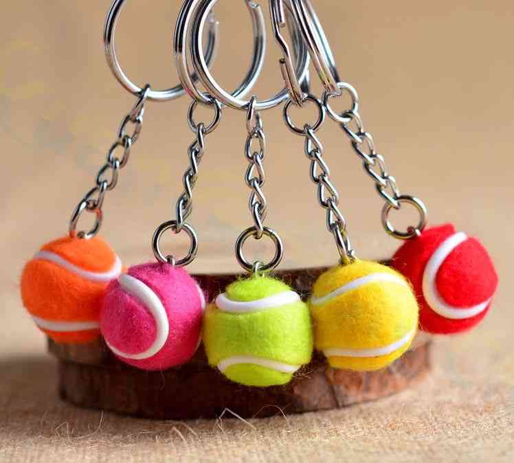 Plastic Mini, Tennis Ball/bowling/racket/golf/football/billiards/skateboard/bicycle/skate Shoes Design Key Chain
