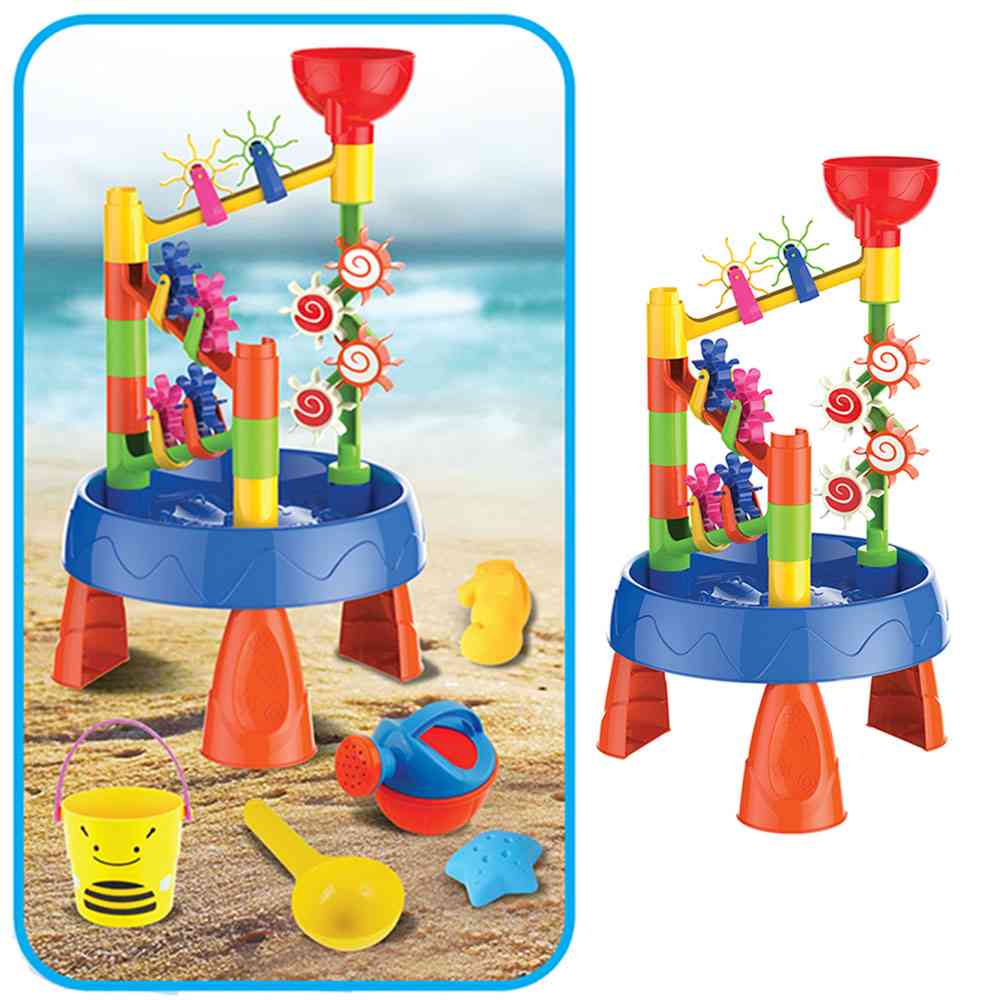 Barn pedagogisk leksak, sommar utomhus badstrand tratt sandlåda leksaker sprinkler -sand spade