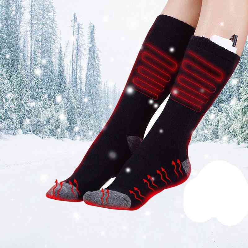 Rechargeable Electric Heating Warm Socks, Adjustable Temperature Foot Warmer