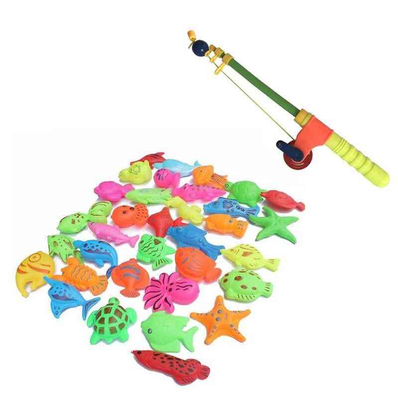 Magnetic Fishing Toy-simulation Telescopic Rod And Fishes