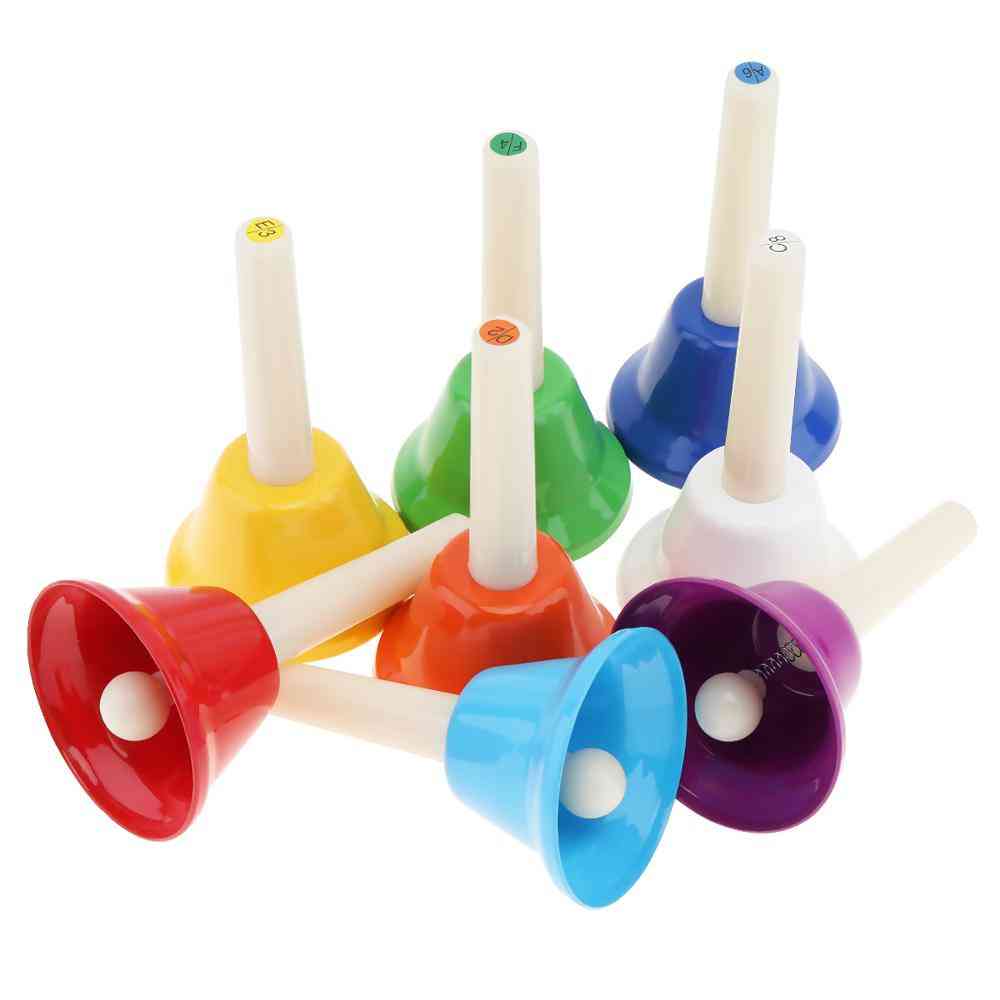 Conjunto de instrumentos musicales de campana de mano, juguete para niños, educación temprana para bebés