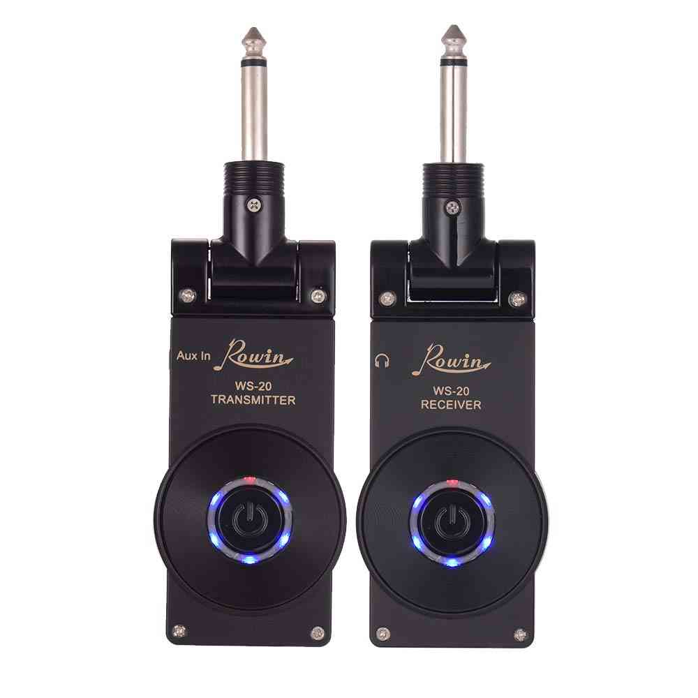 2.4g Wireless Guitar Transmitter Receiver Set, Rechargeable,  30 Meters System Range
