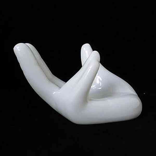 Ceramic Hand Stand Base - White Ocarina