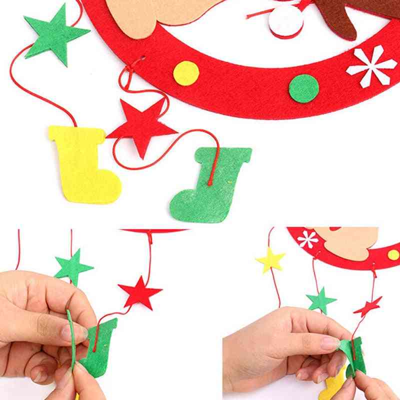 Zestawy świąteczne dzwonki wietrzne, zabawki edukacyjne - zestawy rzemieślnicze dekoracje świąteczne (losowe)
