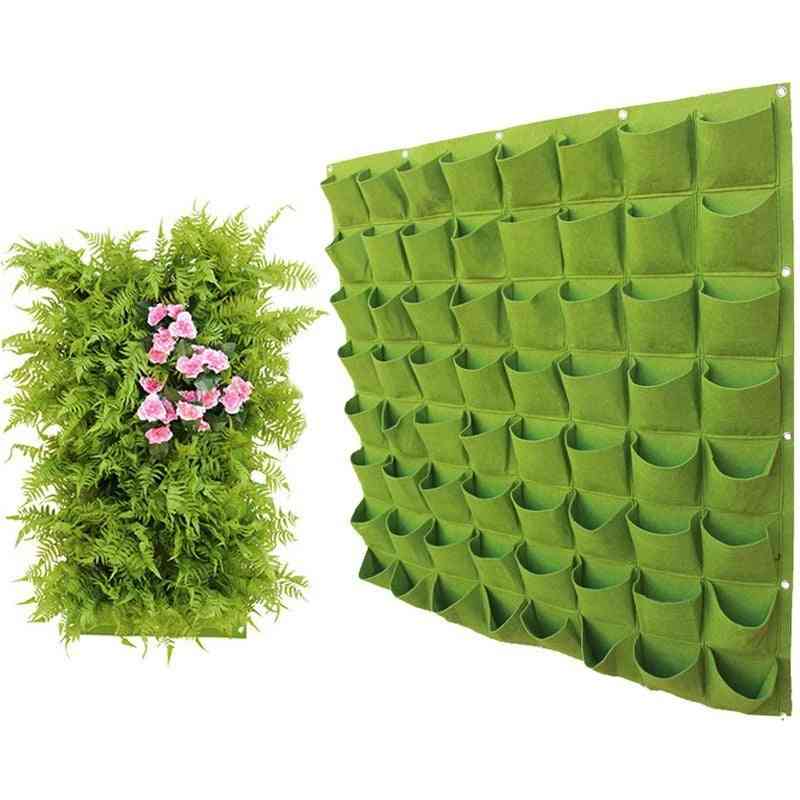 Bolsas de siembra para colgar en la pared, jardín vertical