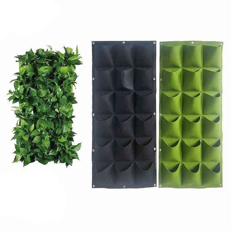 Bolsas de siembra para colgar en la pared, jardín vertical