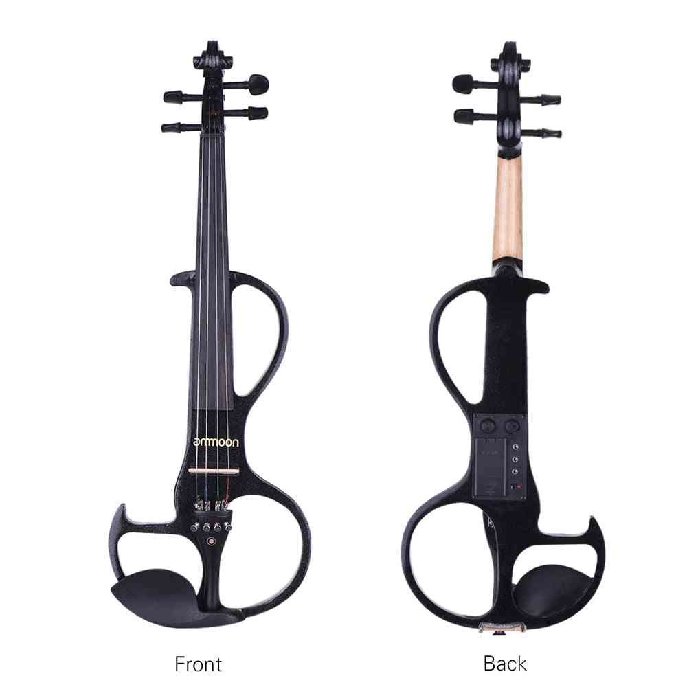 4/4 Violin Solid Wood, Electric Silent Fiddle, Fingerboard