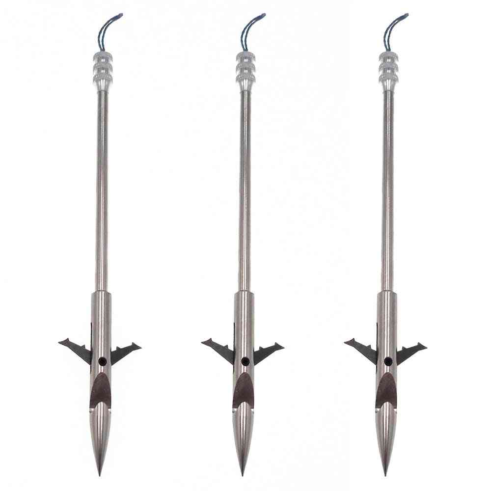 Dardos de pesca de acero inoxidable, catapulta de tirachinas para pescar punta de flecha, puntas de flecha de tiro con arco