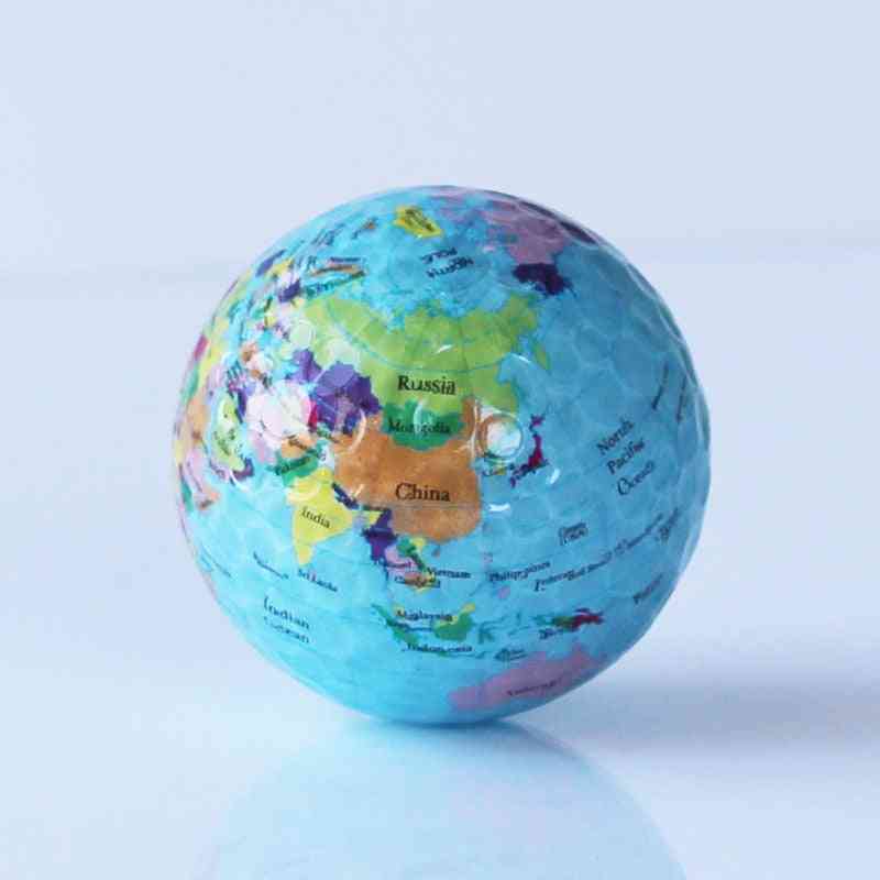 Mapa zeměkoule tisk země golfový míček - vnitřní / venkovní cvičný nástroj pro začátečníky