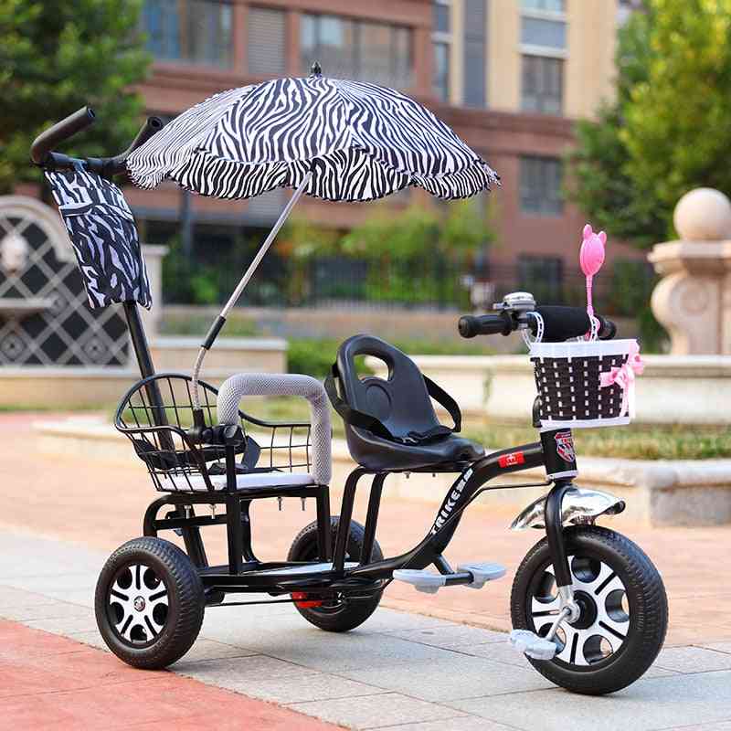 Baby Child Double Tricycle Bicycle Baby Twin Stroller