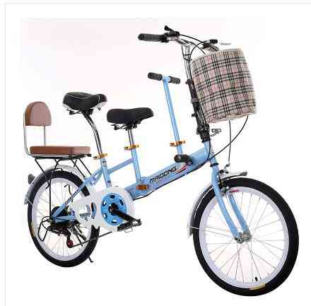 туристически вагон туристически велосипед, велосипед родител-дете с мотоциклет