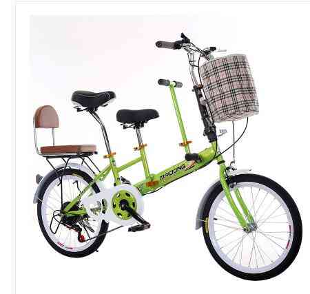 Vélo de voyage en chariot de tourisme, vélo parent-enfant avec vélo de voyage