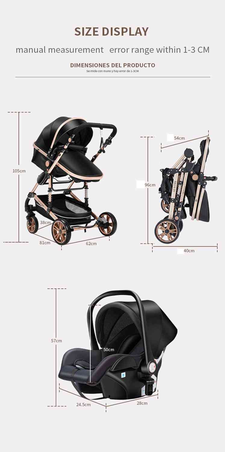 Newborn Baby Stroller, Pushchair, High Landscape Tricycle Walker
