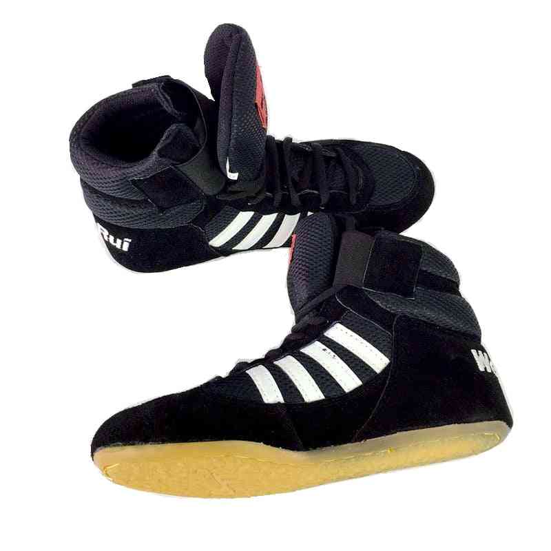 Professional Boxing Wrestling Shoes- Rubber Outsole Breathable Combat Shoes