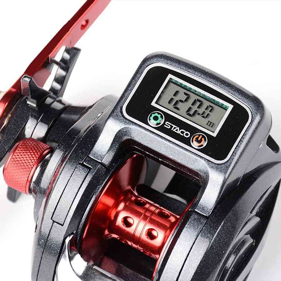 Fishing Reel Left / Right Hand Low Profile Line Counter Tackle Gear With Digital Display Carretilha Pesca