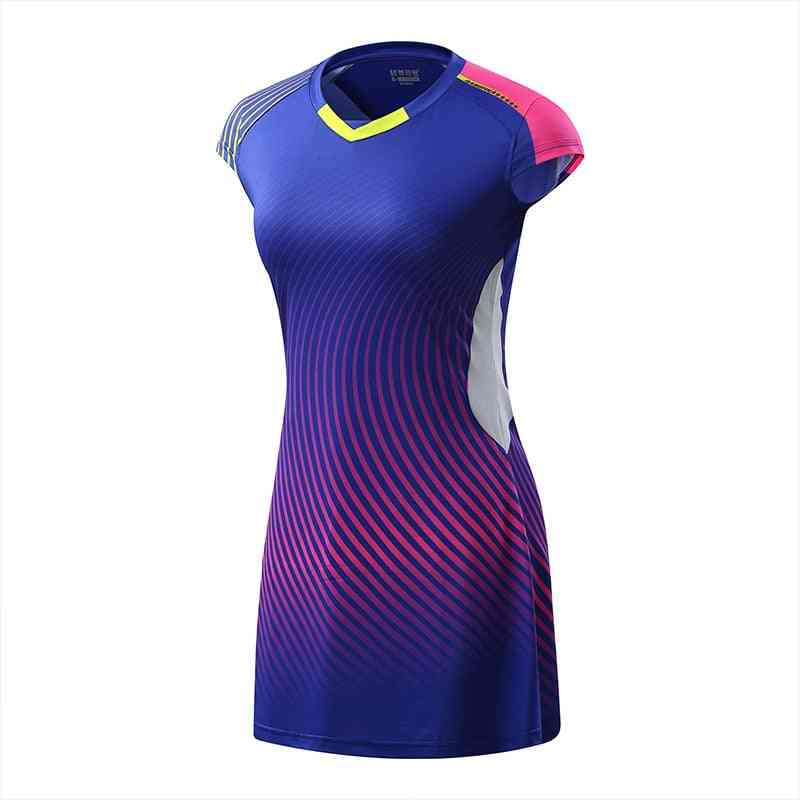 Tennis Sports Dress, Women's Badminton Clothing With Safety Shorts