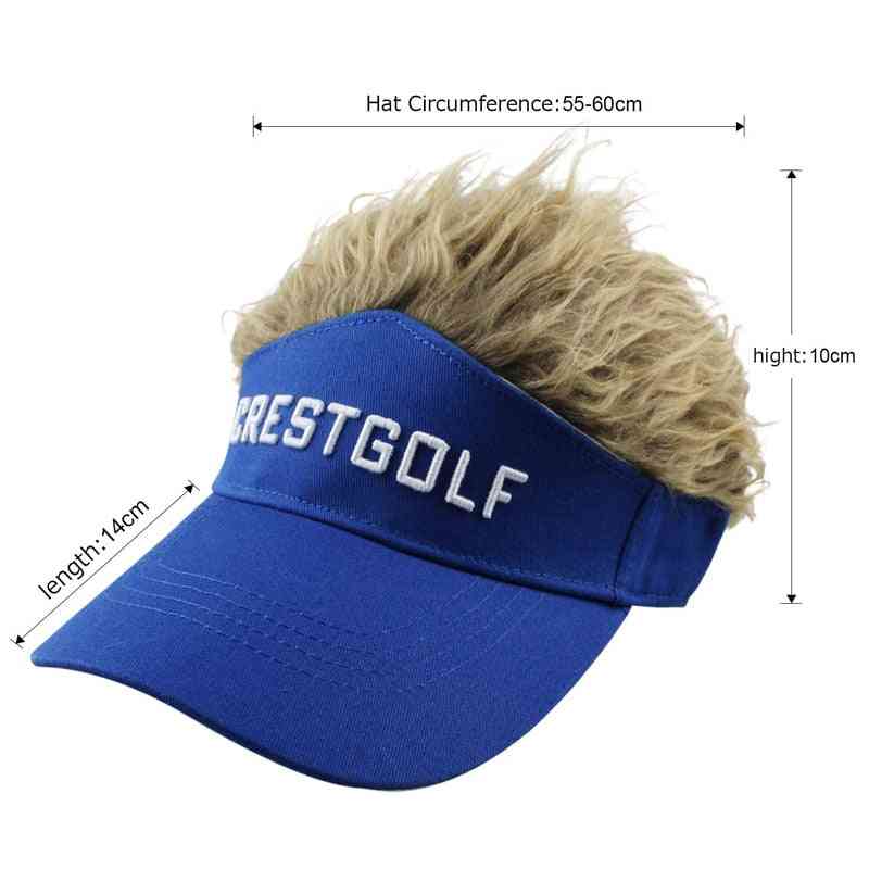 Adjustable Fake Hair Golf Hat, Baseball Cap
