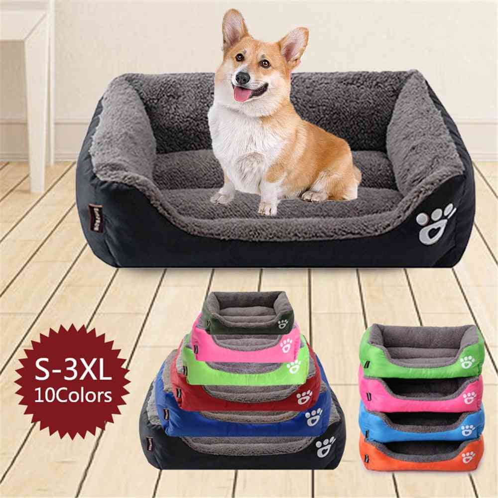 Waterproof Cozy Dog Bed, Soft Fleece Nest Baskets For Pets
