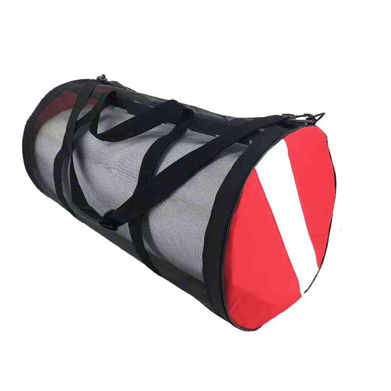 Dive Flag Scuba Swim Mesh Gear Bag, Storage Carrying Shoulder Backpack