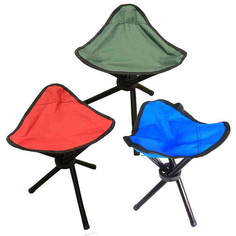 Draagbare opvouwbare stoel met drie poten voor kamperen, opvouwbare picknick, gereedschap voor buiten