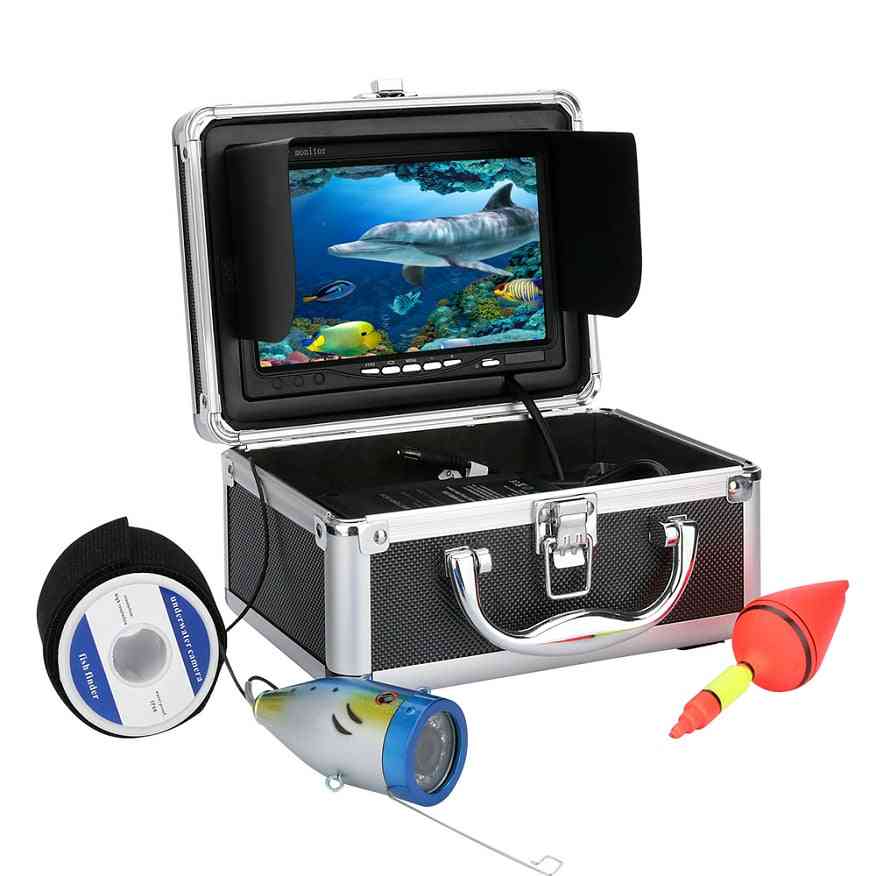 Víz alatti horgász videokamera készlet, led lámpák monitorral