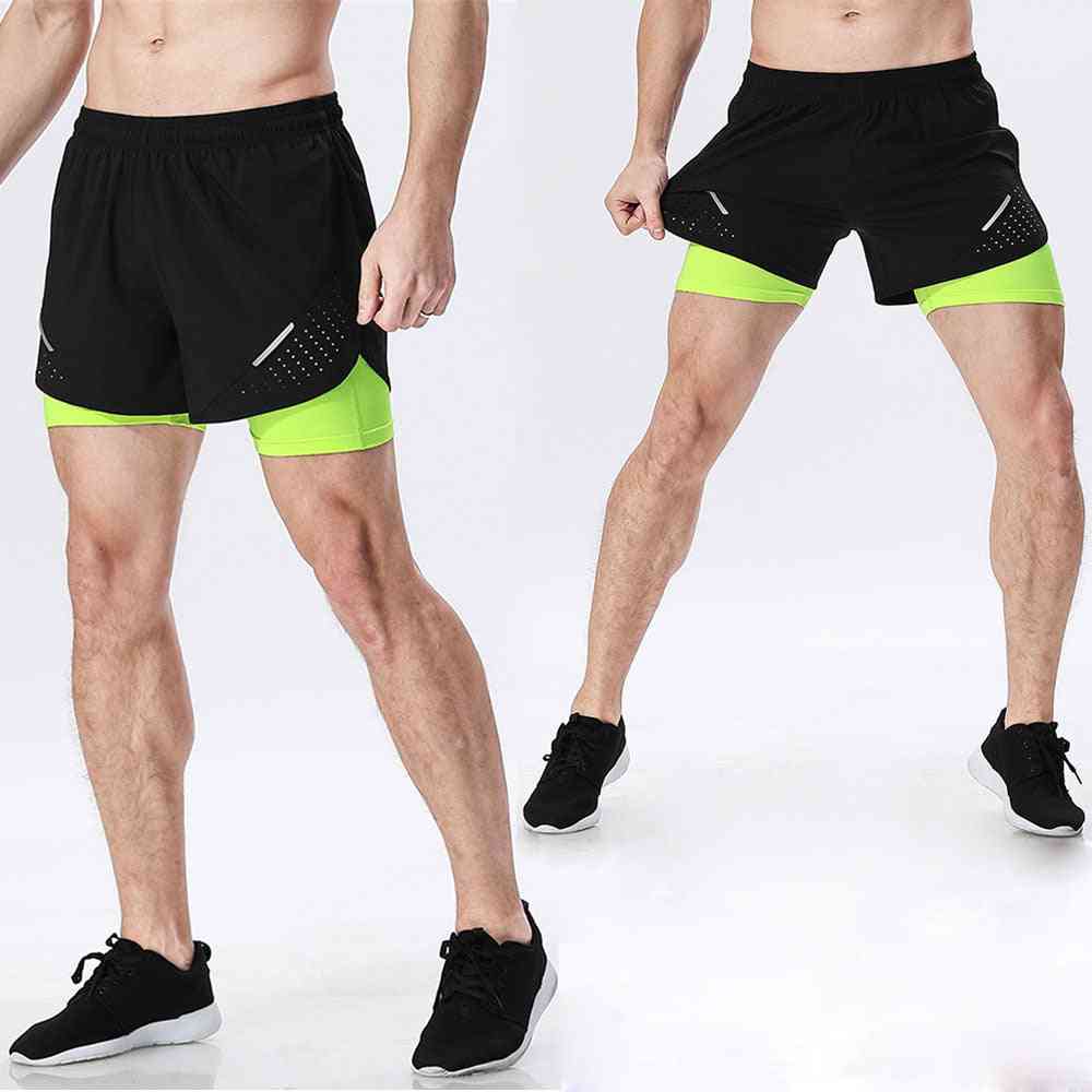 Pantalones cortos de entrenamiento 2 en 1 para hombre