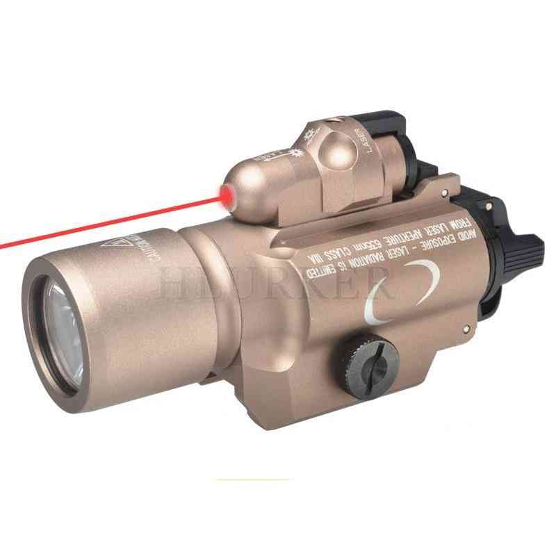 Tactical Hunting Army Airsoft Weapons, Scout Weapon Light With Red Laser Scope