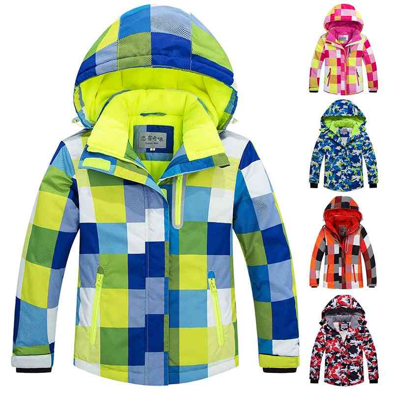 Kids Windproof Warm Fleece Snow Suit Including Jacket-pants