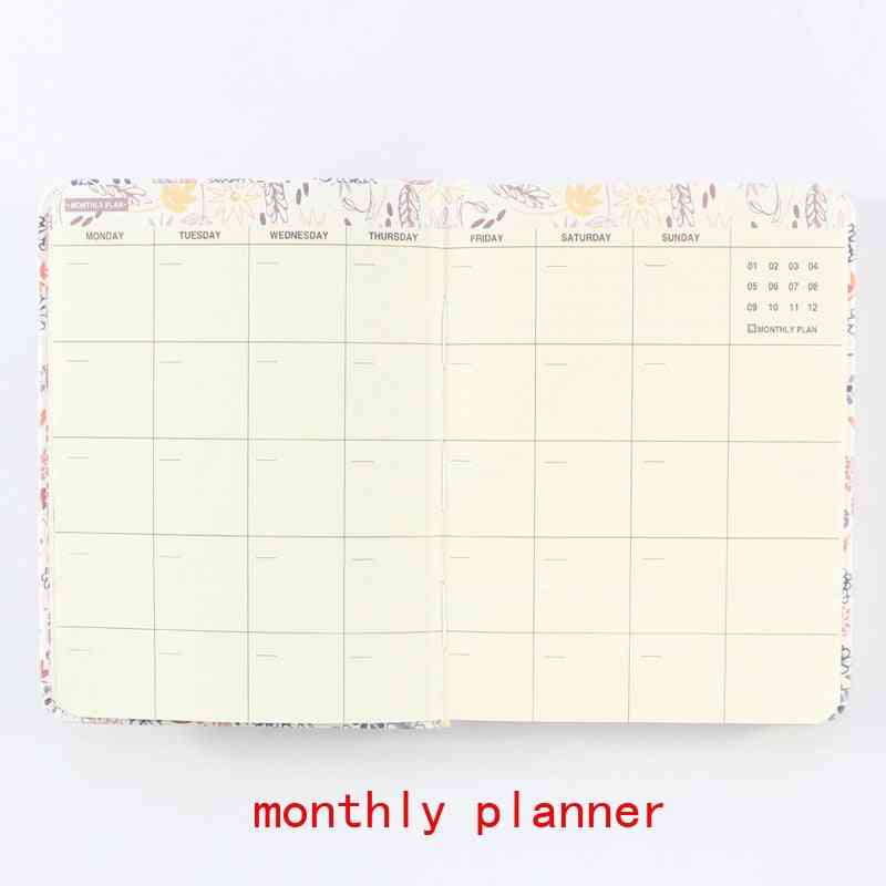 Cute School Weekly-planner Notebook, Fine Person Agenda Planner Organizer A6