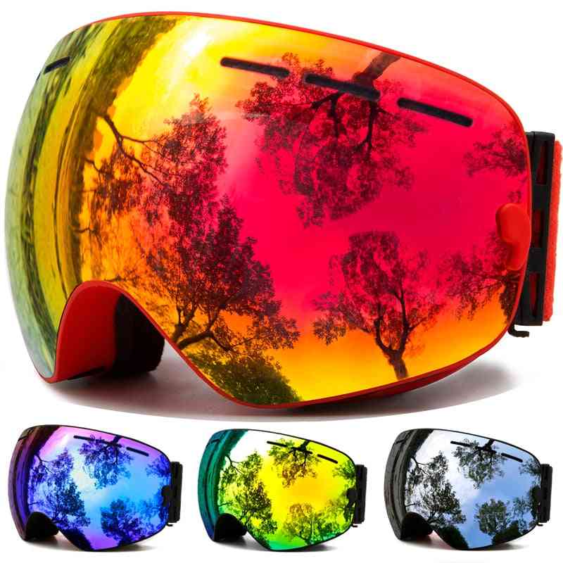Winter Snow Sports Goggles With Anti-fog, Uv Protection For Men And Women
