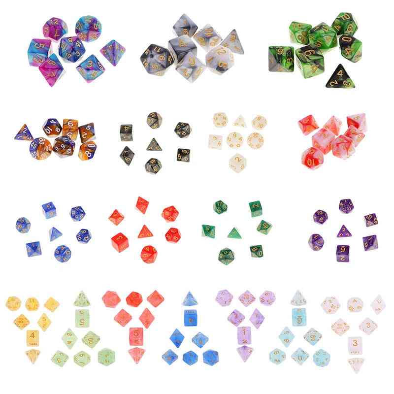 Double-colors Polyhedral Game Dice